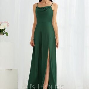 JJ House Emerald Green Bridesmaid Prom Dress